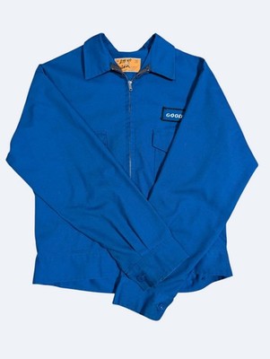Vintage Goodyear Work Jacket Blue Shop Jacket Racing Mechanic
