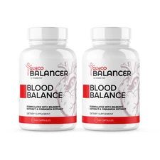 (2 Pack) Glyco Balancer Blood Balance Support Capsules Pills (120 Capsules)