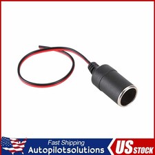 Car Cigarette Lighter Charger Cable Female Socket Plug Connector Adapter 12V/24V