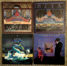 LOT/4 Vintage 80s STYX. ASIA & SAMMY HAGAR VINTAGE PROMO FLATS 12" x 12" Posters