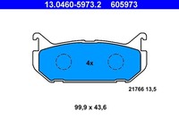 Bremsbelagsatz Scheibenbremse ATE 13.0460-5973.2 FüR Ford Probe Mazda 626 Xedos