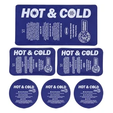 Ice Packs for Injuries Reusable, 6 Pack Soft Hot and Cold Gel Ice Pack Set fo...