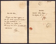 Henri Patin French writer philologist / autograph letter letter ALS 1850