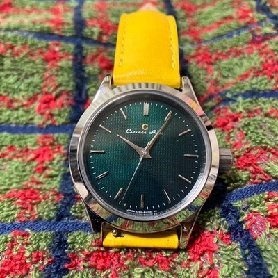 Citizen Auto Automatic Watch 43mm Green Dial Mechanical with Eagle Medallion Us