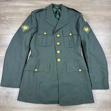 Vintage US Army Infantry Vietnam Blazer Coat Men’s 37L Green Military Patches