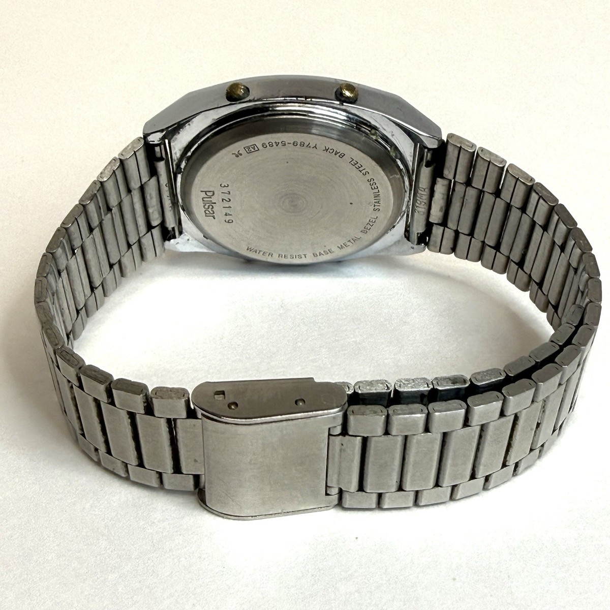 1980s Vintage Pulsar LCD Chronograph Digital Watch Y789-5059 New