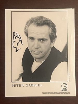 Peter Gabriel Signed Autographed Us Geffen Promo Photo 1993 Genesis