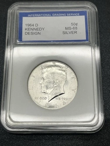 1964 D  MS-68. Silver Kennedy  Design Coin Signature 50¢.