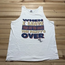 Vintage 90s When I Leave Party’s Over Turn Out The Lights Tank Top Shirt - Large