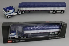 2025 DCP 1:64 *WHITE & BLUE* Peterbilt 352 110" COE w/WILSON COVERED WAGON LOAD