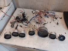 Vtg Medallion Marine Boat Gauges Temp Fuel Trim Amp Tach Oil Switches Sockets