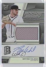 2019 Panini Chronicles Spectra Rookie Jersey 76/199 Bryse Wilson #144 Auto 9ut