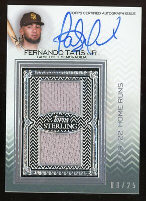 Fernando Tatis Jr. 2021 Topps Sterling Auto Patch #d /25 San Diego 
