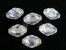 GORHAM 39a Pierced Sterling Silver ART NOUVEAU Nut Cup Bowl Set of 6
