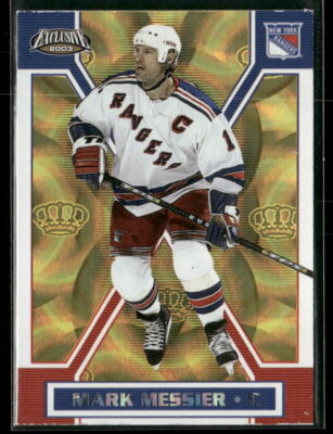 Mark Messier 2002-03 Pacific Exclusive Gold #117 - New York Rangers