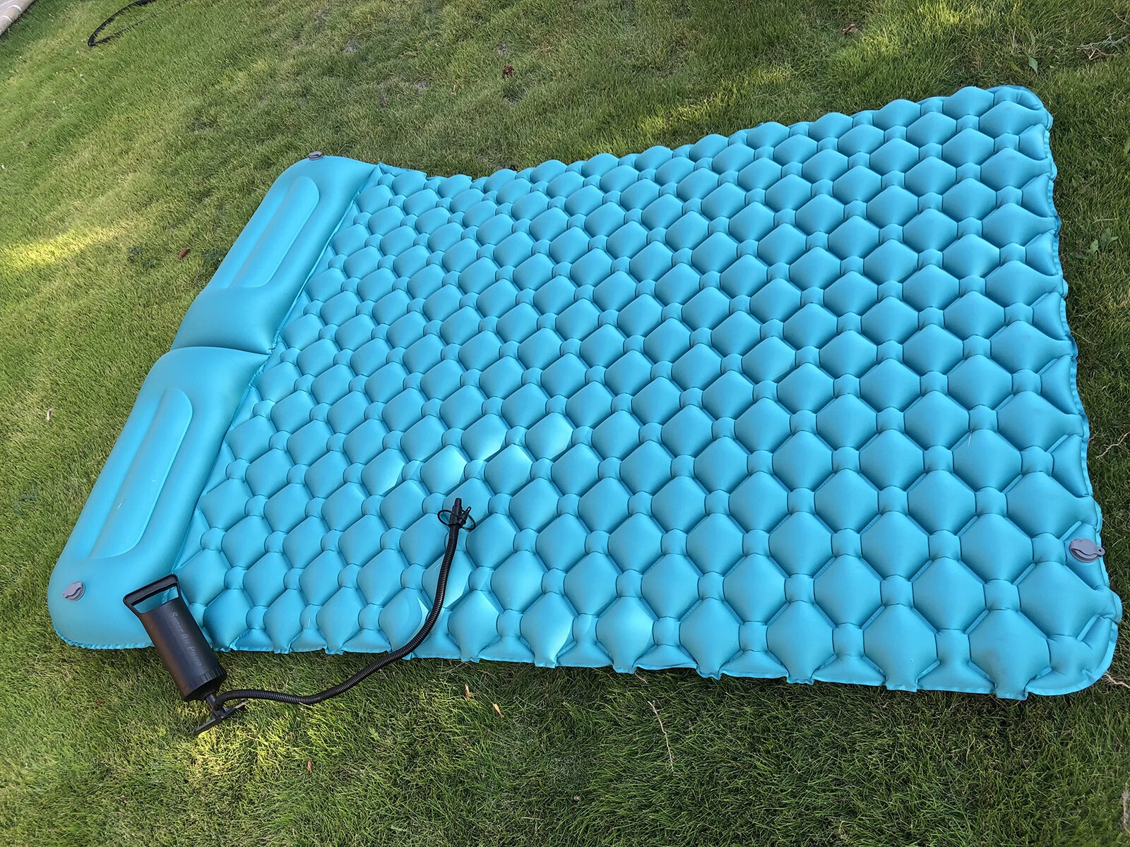 Inflatable Airbed Mattress Sleep 2 Person w/Pillow 4 Backpacking Traveling Camp