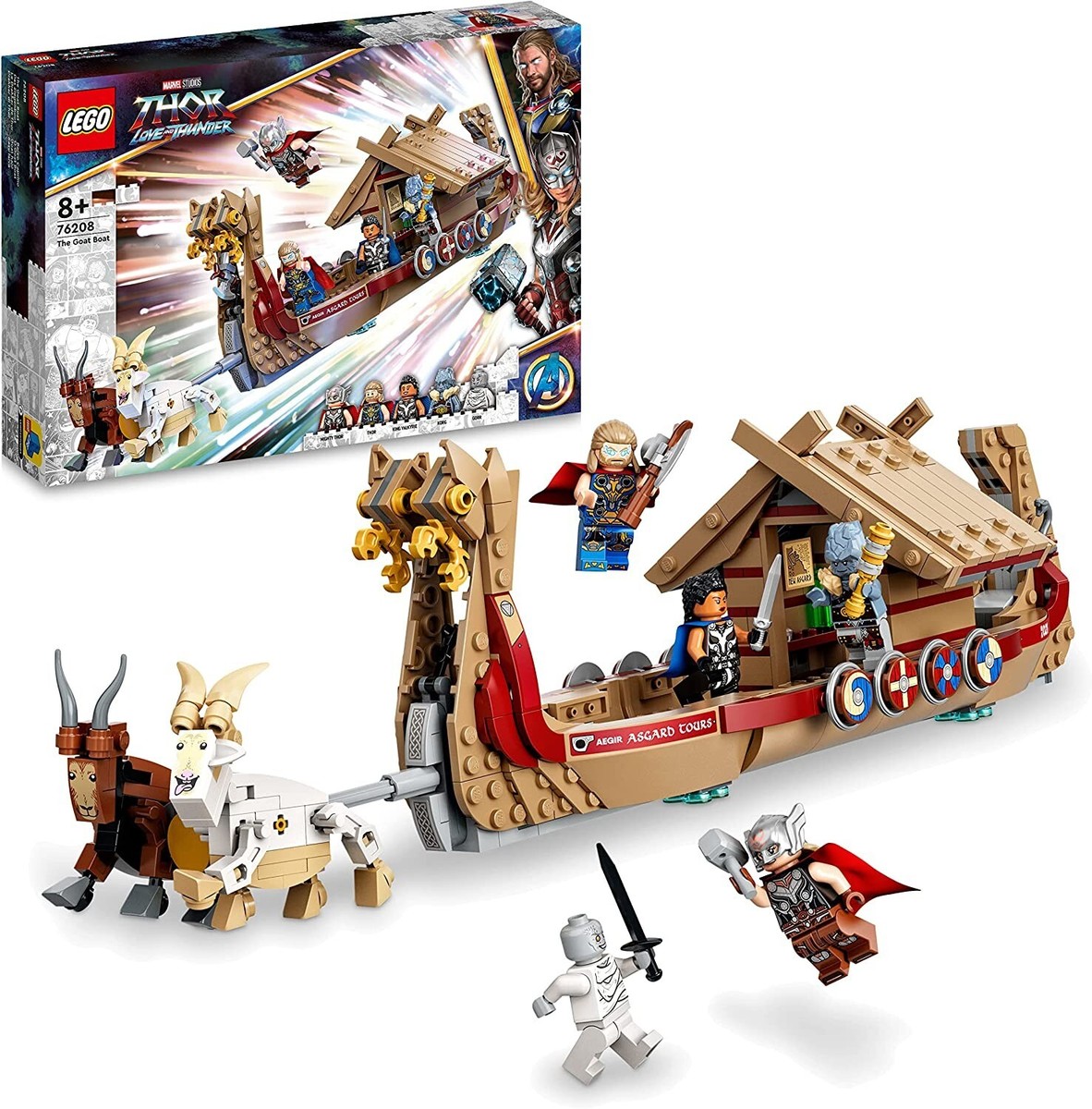 LEGO MARVEL THOR LOVE AND THUNDER DRAKKAR DI THOR PZ 564 ART 76208