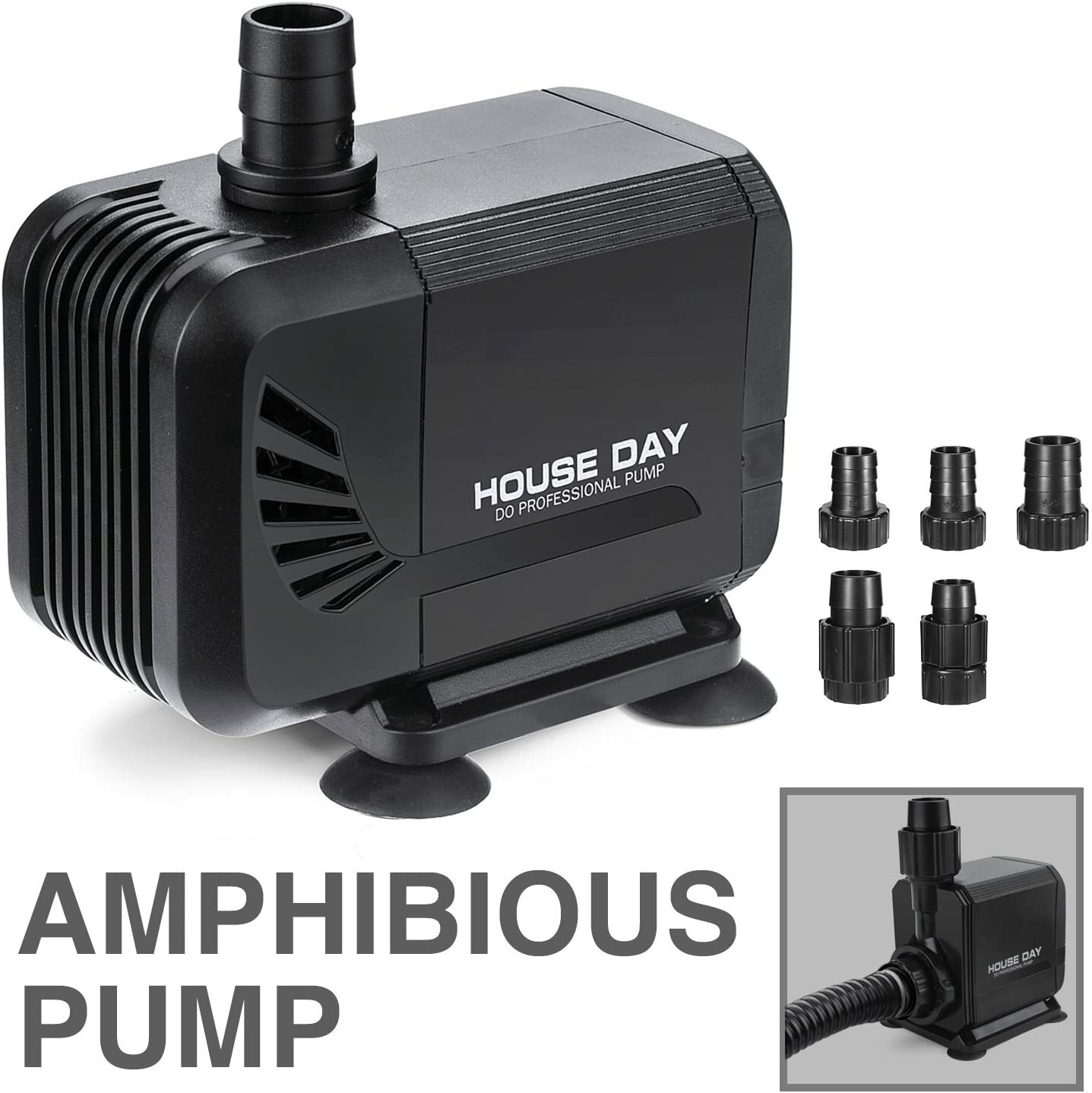 Water Pump Hydroponic Pond Fountain Aquarium Submersible Amphibious Pump eBay