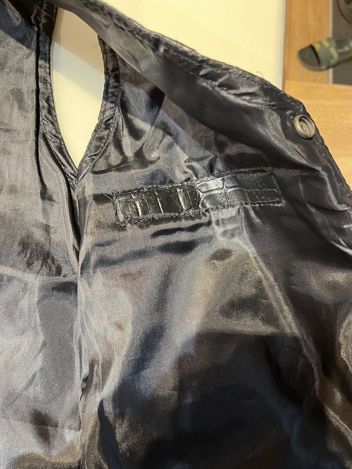 Black Button Down Leather Vest By Genuine Leather… - image 8