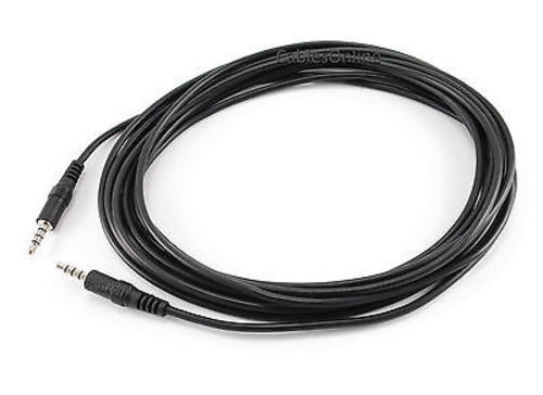 CablesOnline 1ft 3.5mm TRRS Male To Male Stereo Cable - 4-Pole Audio Cable For Mobile Devices