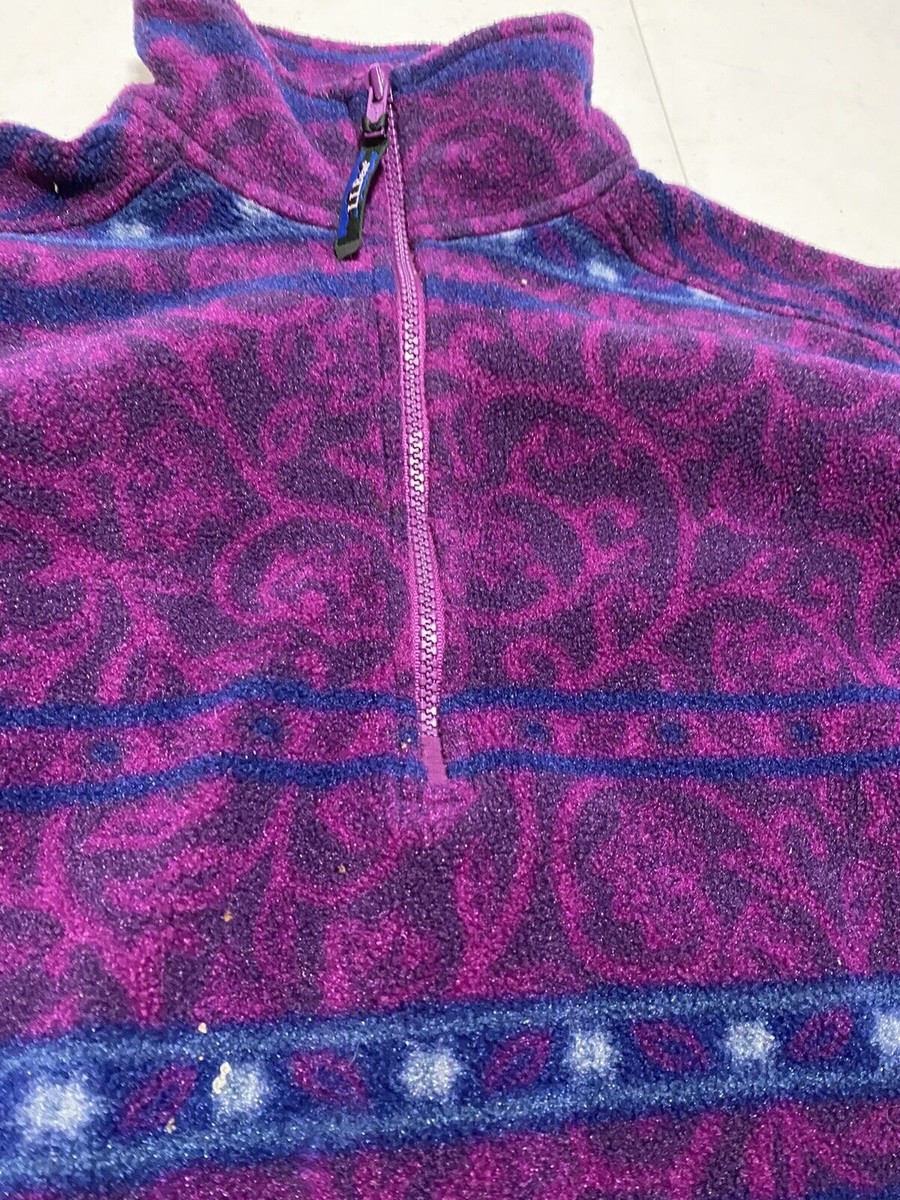 L.L.Bean Vintage 90s Womens Small 1/4 Zip Fleece USA Made Q2 L.L.Bean Vintage 90s Womens Small 1/4 Zip Fleece USA Made Q2