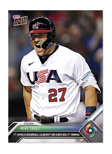 Mike Trout Home Run 2023 World Baseball Classic TOPPS NOW Card 41 Team USA! 🔥