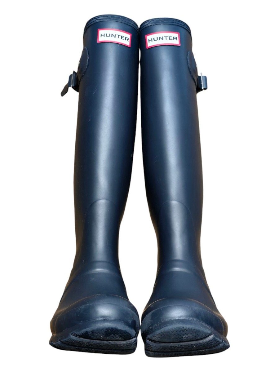 Hunter Women's Original Tall Rubber Rain Boots Navy Size US WFT1000RMA  66/GT