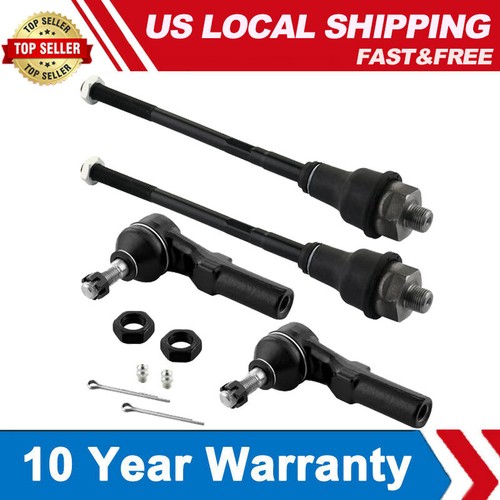 Front Inner Outer Tie Rod End for Chevy Silverado GMC Sierra 2500 3500