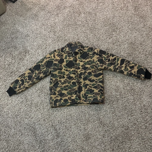 Men’s Camouflage Jacket Coat Insulated Green Camo Size M Cotton Blend Hunting