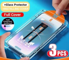 iPhone Screen Protector 3 Pieces Oleophobic Coating Dust Free Easy Installation