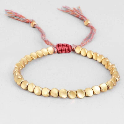 Kupfer Perlenarmband Tibetische Buddhistisch Geflochtene Armband Perlenarmbänder - Bild 1 von 4