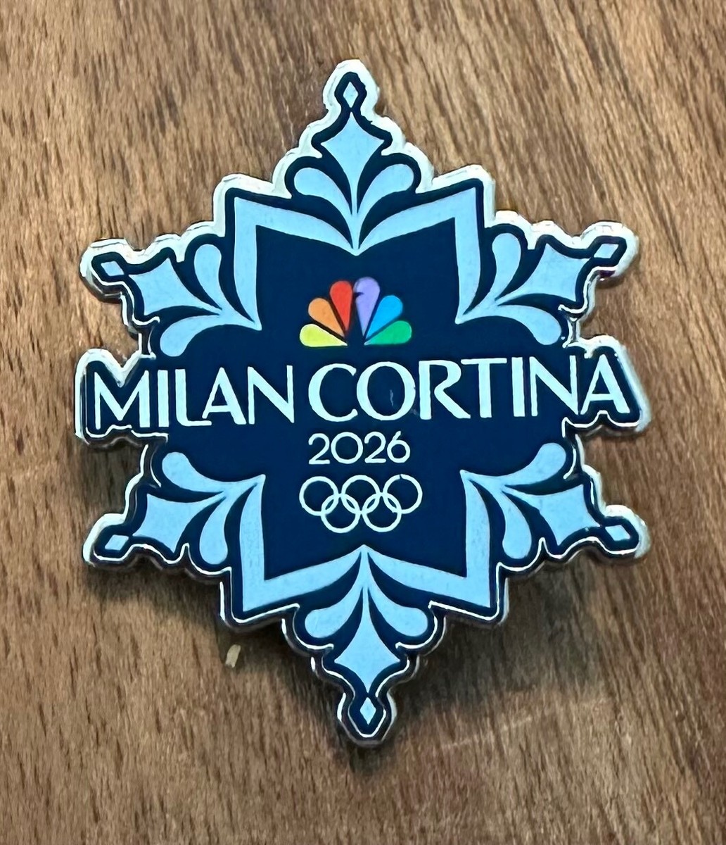 2026 Milan Cortina NBC Blue Snowflake Olympic Media Pin | eBay
