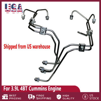 New 12mm VE Pump Diesel Fuel Injector Lines for 3.9L 4BT Cummins Engine ...