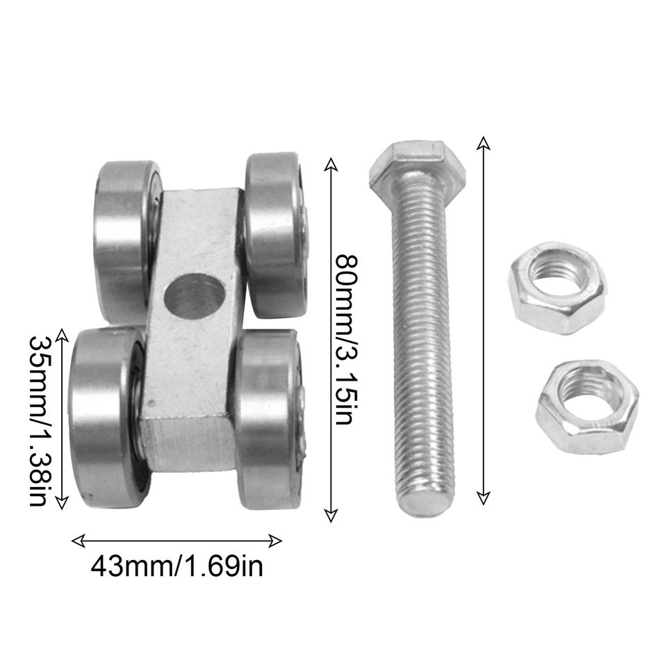 Rouleaux De Porte De Grange 4 Roues - Pour Portes Coulissantes Lourdes