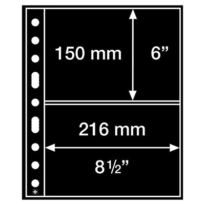 Lighthouse Coin Sleeves GRANDE 2S 150x216mm Black Pack of 5 for Banknotes
