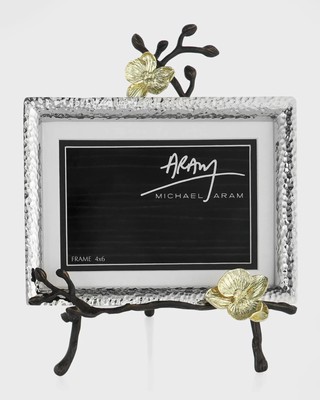 Designer Michael Aram Gold Orchid Easel Picture Frame 5''x7'' or 4''x6''
