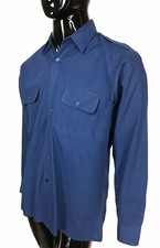 80s Vintage Sears The Men's Store Blue Workwear Button-Down Men's Shirt Large