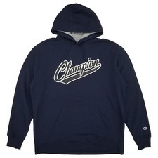 Champion Mens Tall Mens Navy Powerblend Fleece Pullover Hoodie Sweatshirt
