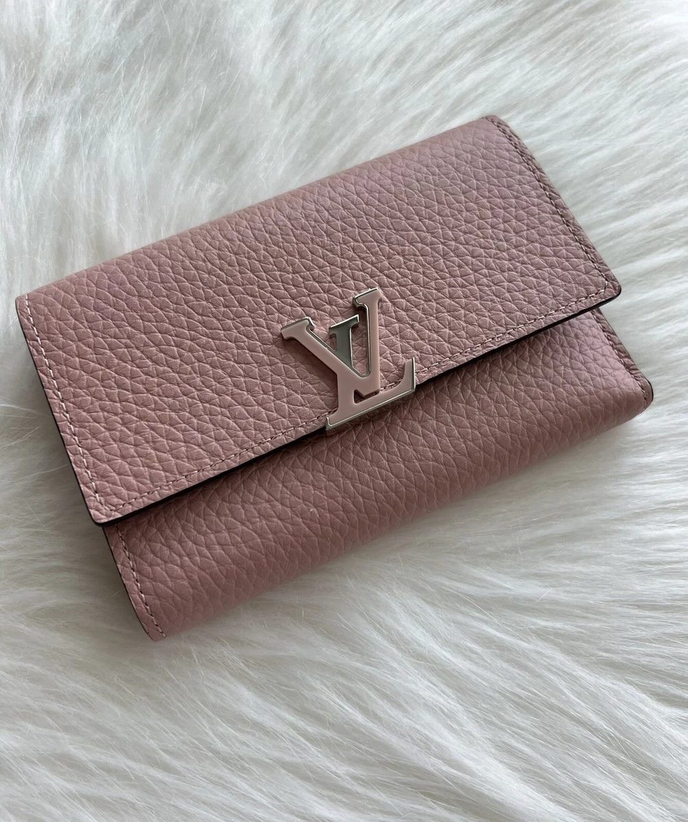 Louis Vuitton Taurillon Capucines Compact Wallet Magnolia