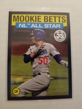 2021 Topps Series 2 1986 NL All-Star Insert Mookie Betts #86AS-21 Blue Parallel