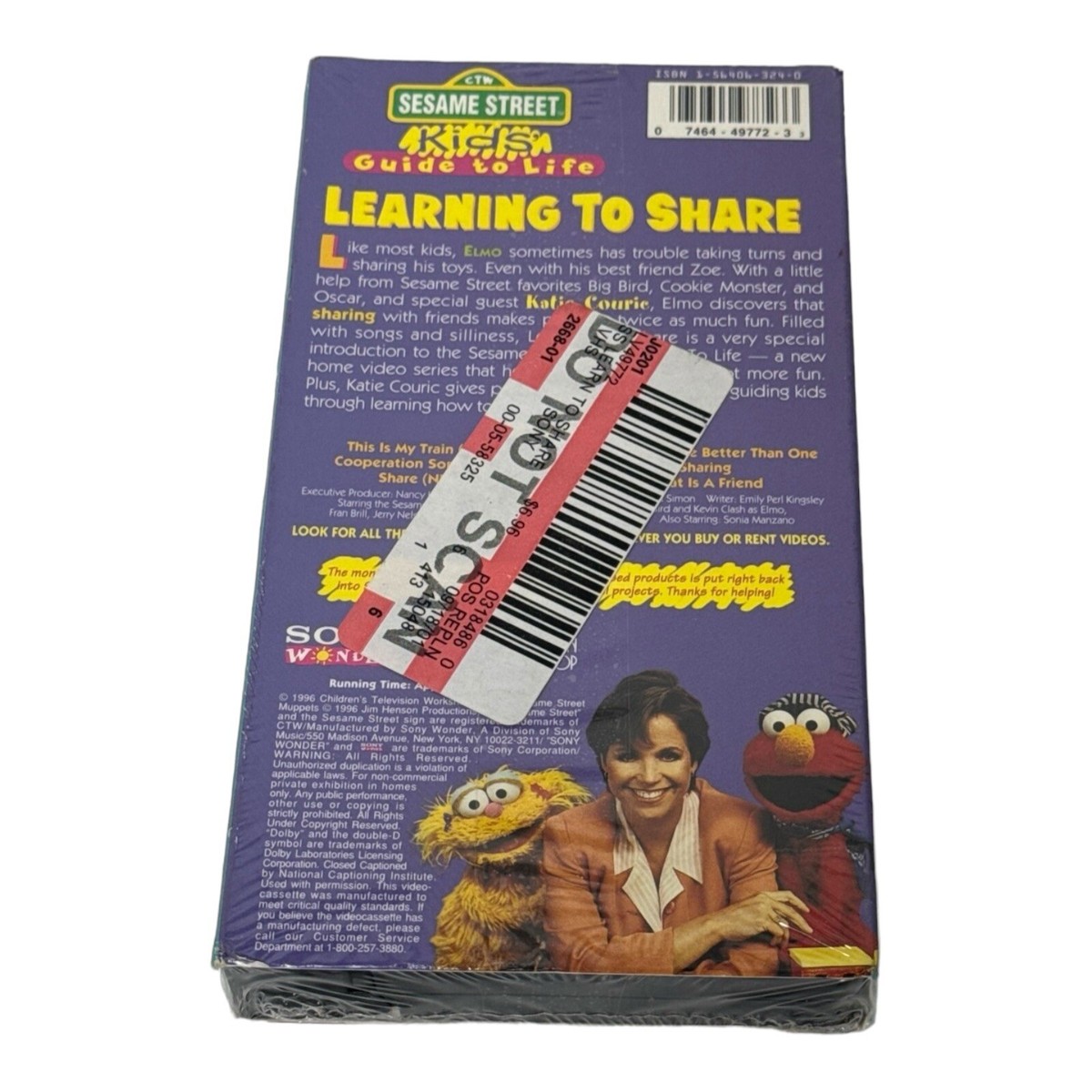 Sesame Street Learning To Share VHS Vintage Video Tape Sealed New