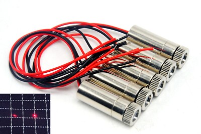 5pcs 650nm 5mw Focusable Focus Dot Line Cross Lens Red Laser Module 3-5V Driver