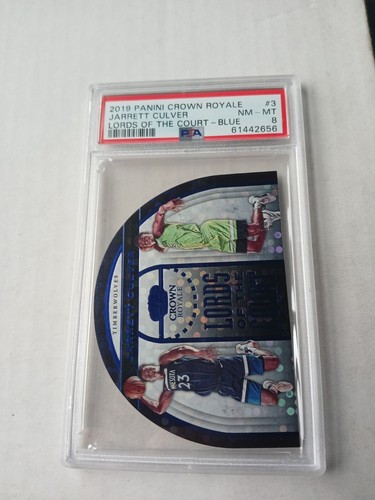 Jarrett Culver  2019-20 Crown Royale Lords of the Court Blue /75 PSA 8 T'WOLVES