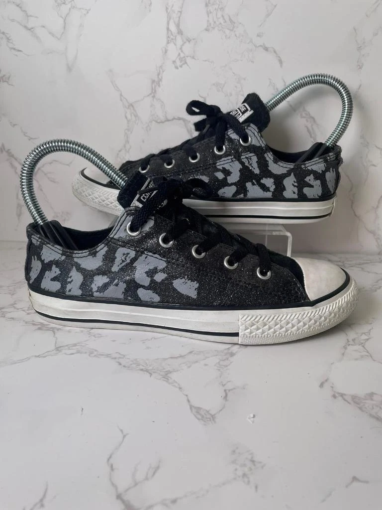 Girls black sparkle on sale converse
