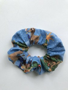 Rudolph Christmas Scrunchie Reindeer Hair Ties Messy Bun Handmade
