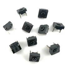 TTC Black Square 2-Foot Tactile Switch 10 Pieces 6*6*3.5 MM
