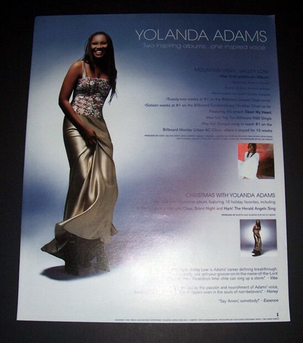 Yolanda Adams 2000 Short Print Poster Type Advert, Promo Ad