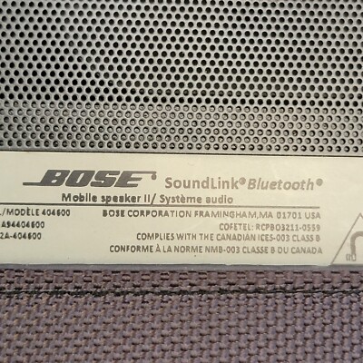 Bose SoundLink Bluetooth Mobile Speaker II | Black | Portable