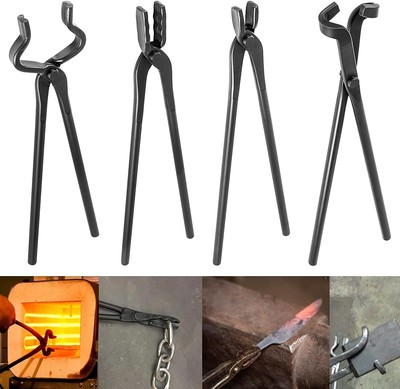 Knife Making Tongs Set Knifemaking Blacksmith Anvil Forge Vise Bladesmith Tools