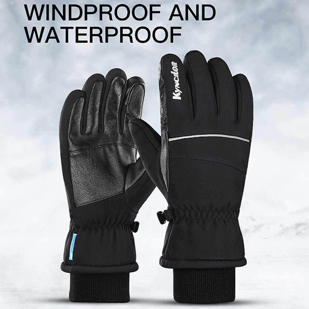 Winter Ski Gloves Keep Thermal Windproof Waterproof Gloves PU Touchscreen Gloves